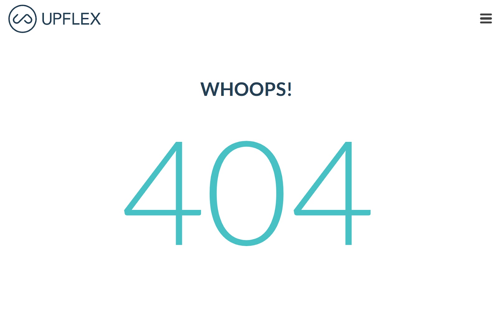 Upflex's 404错误 page
