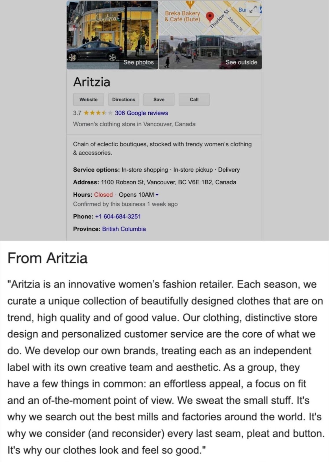 阿里齐亚's Google Business profile