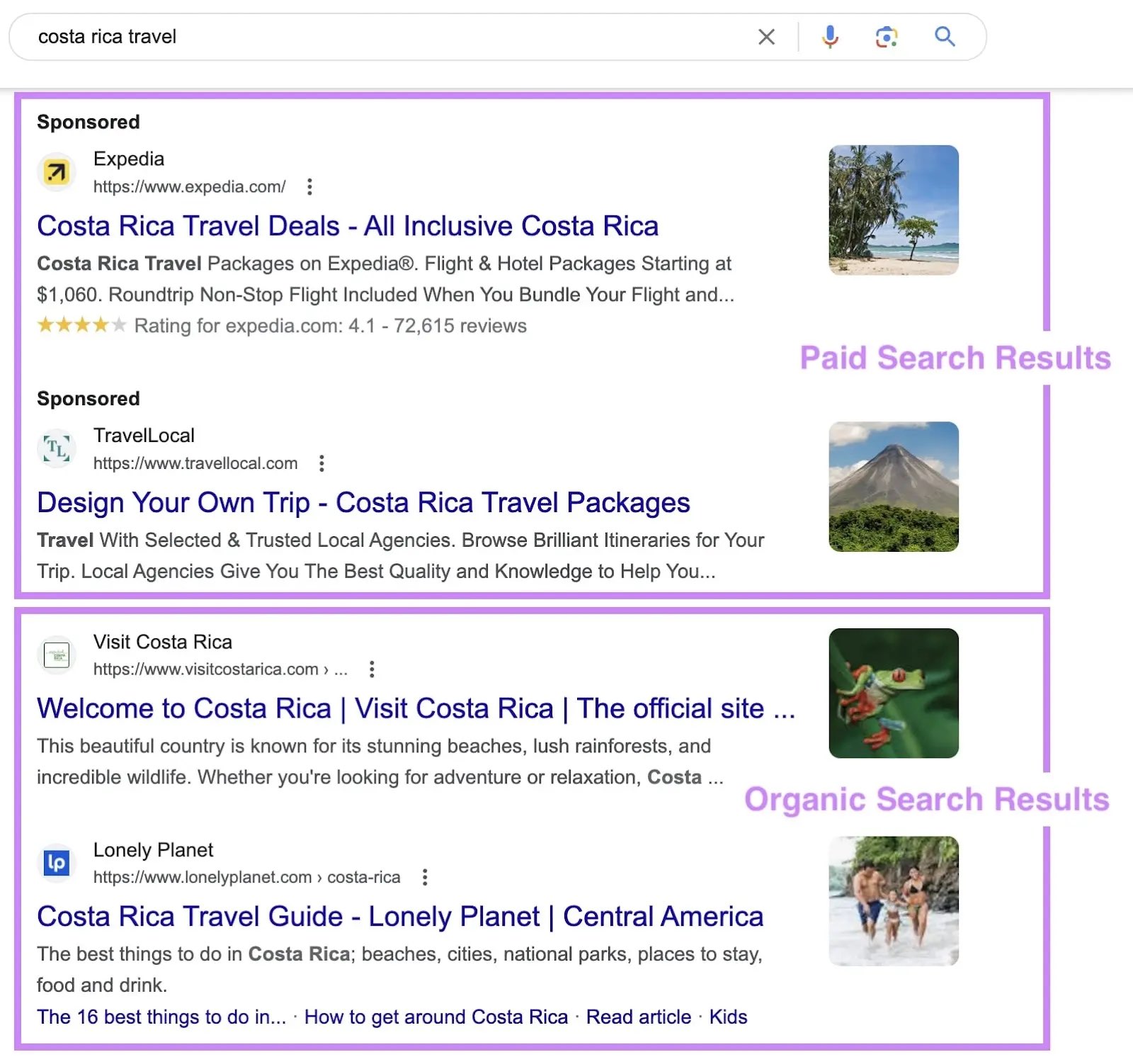 Google SERP for 