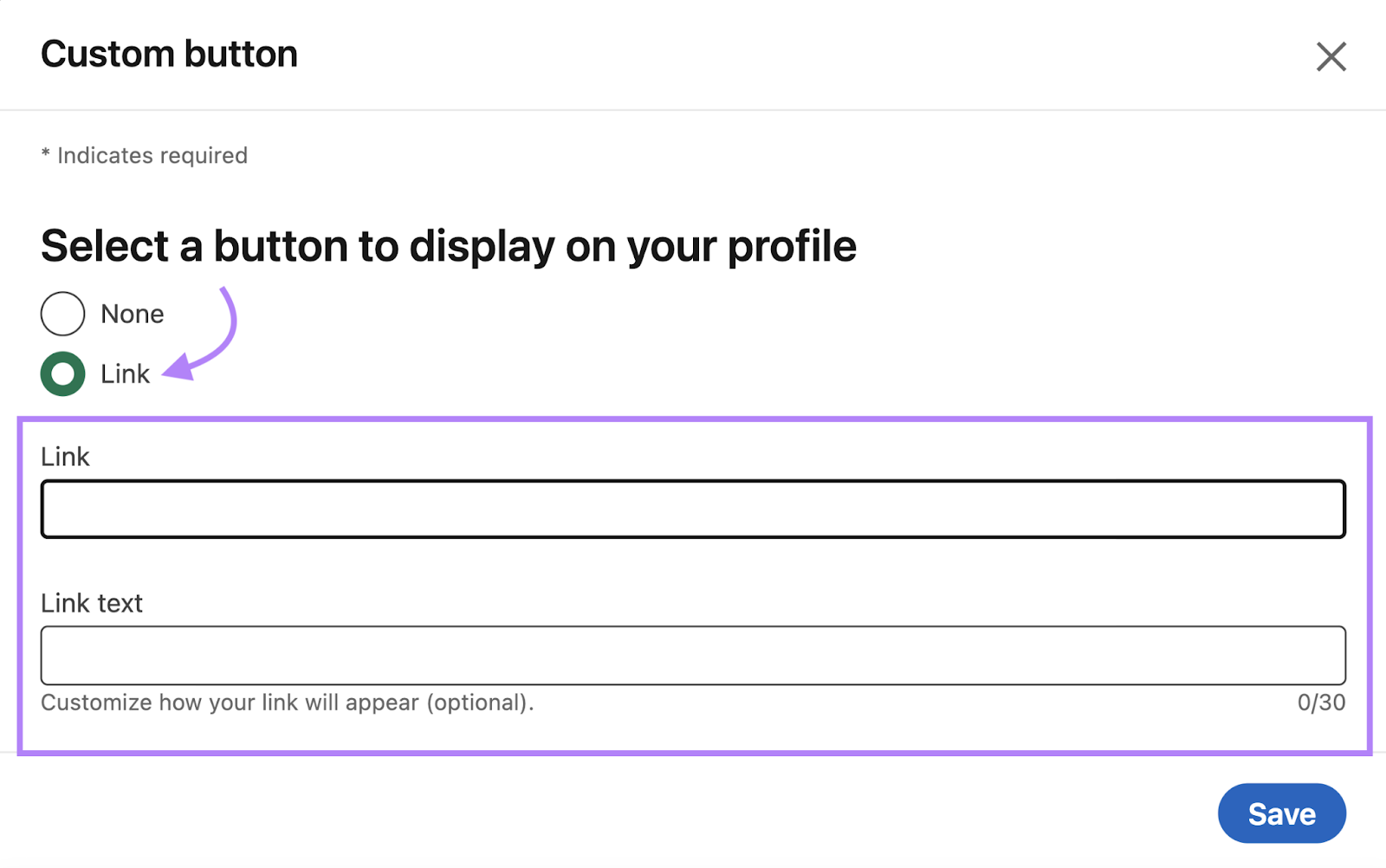 Adding a custom button on 领英 profile window