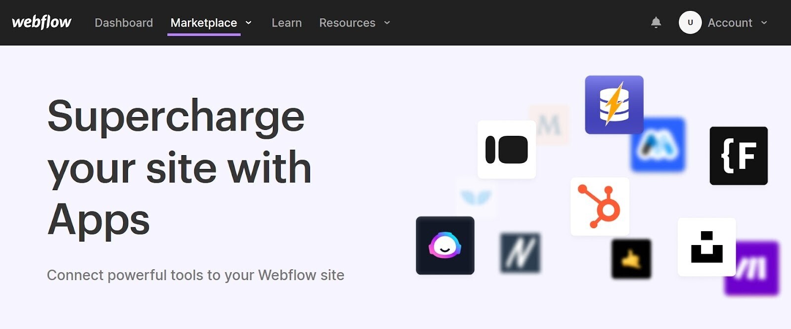 Web流 Marketplace l和ing page