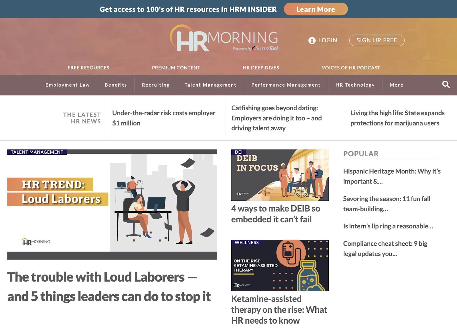 人力资源管理's landing page