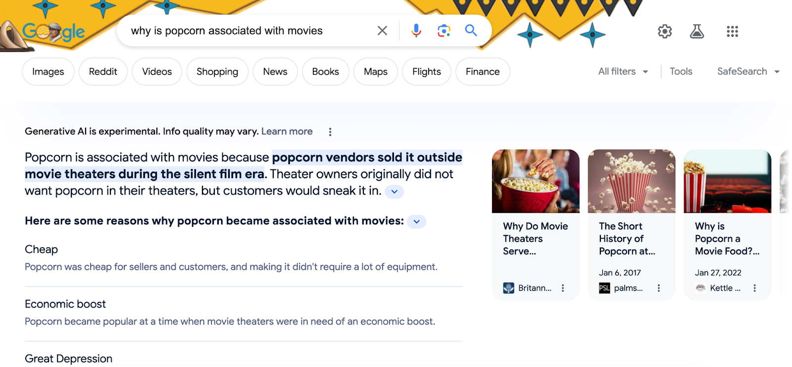 Google's generative AI response to