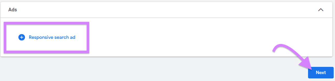 Add a 响应式搜索广告 (optional)