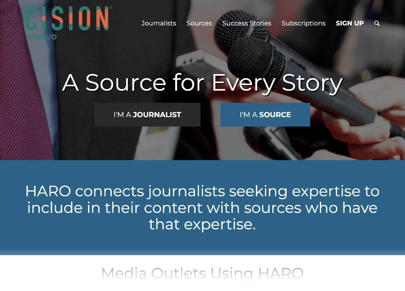 帮助记者(HARO) homepage