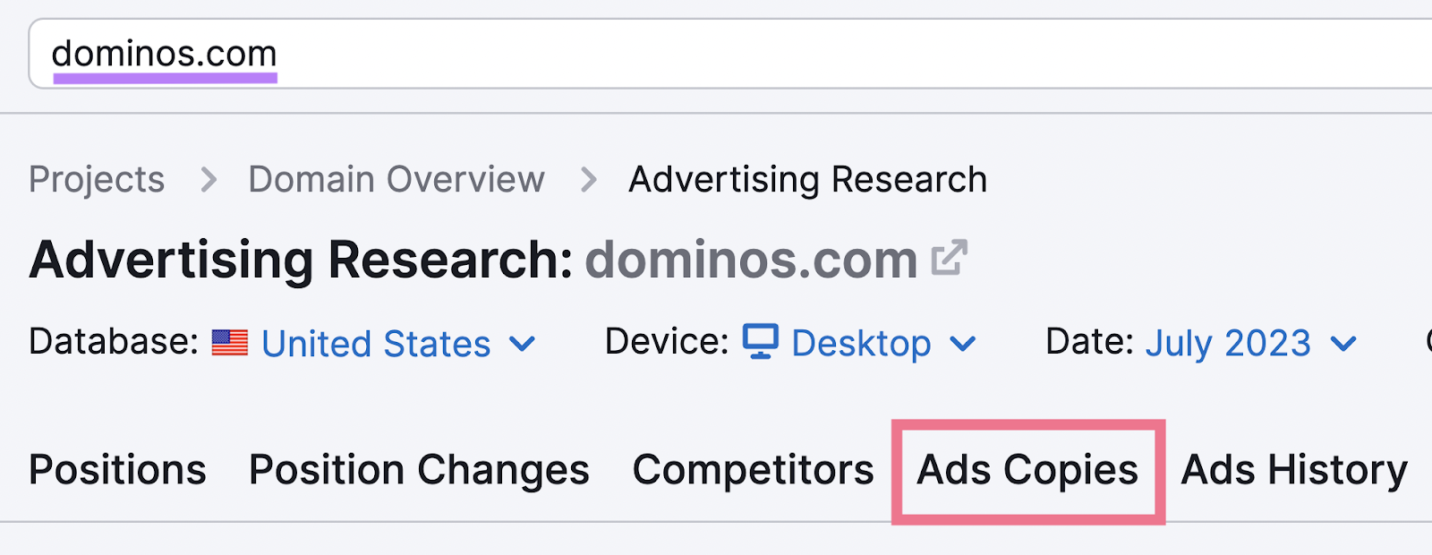 an example of searching for 