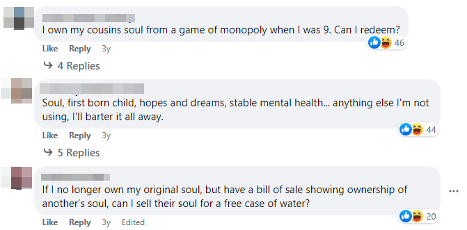 Facebook comments under Liquid Death's ad 副本