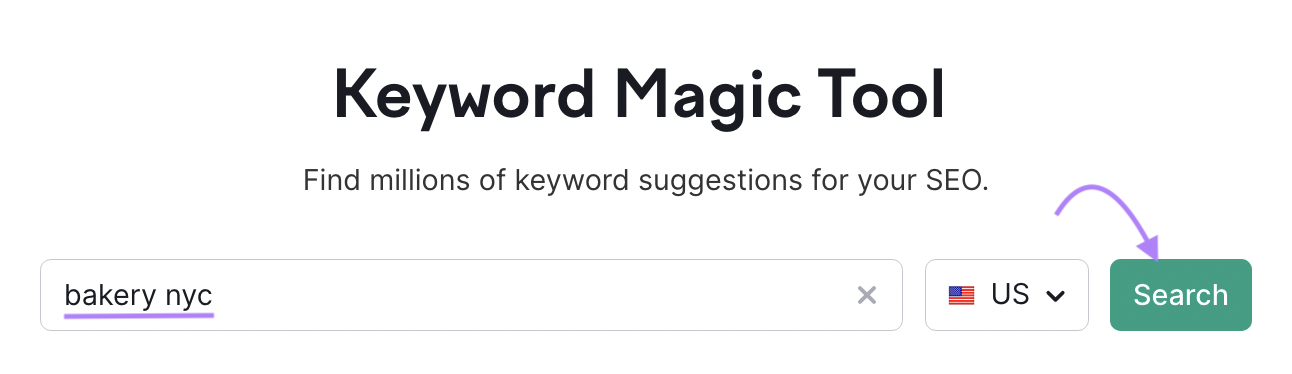 an example of searching for 