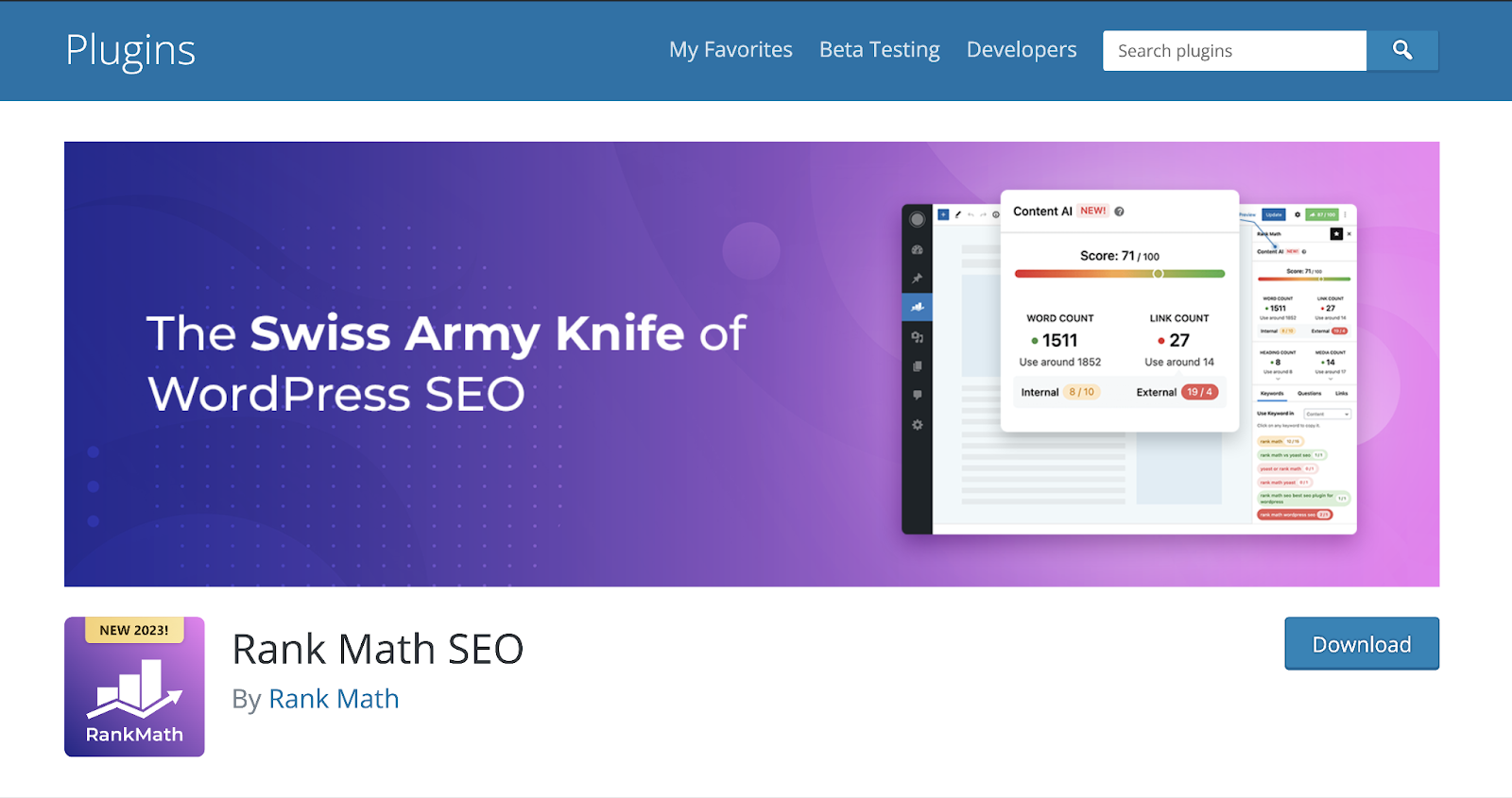 排名数学 SEO plugin