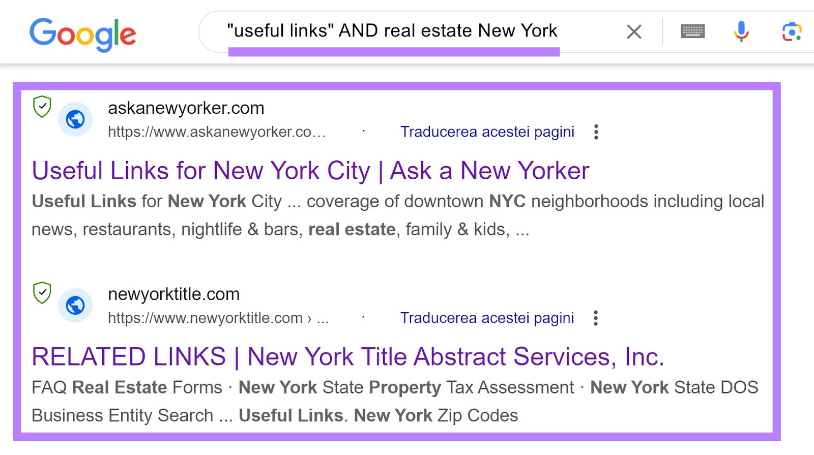 Google search for: