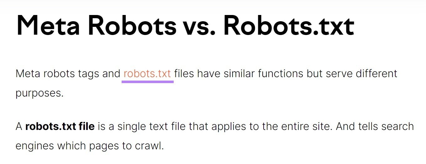example of internal link with anchor text