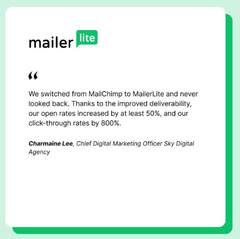 A customer testimonial for 邮递员