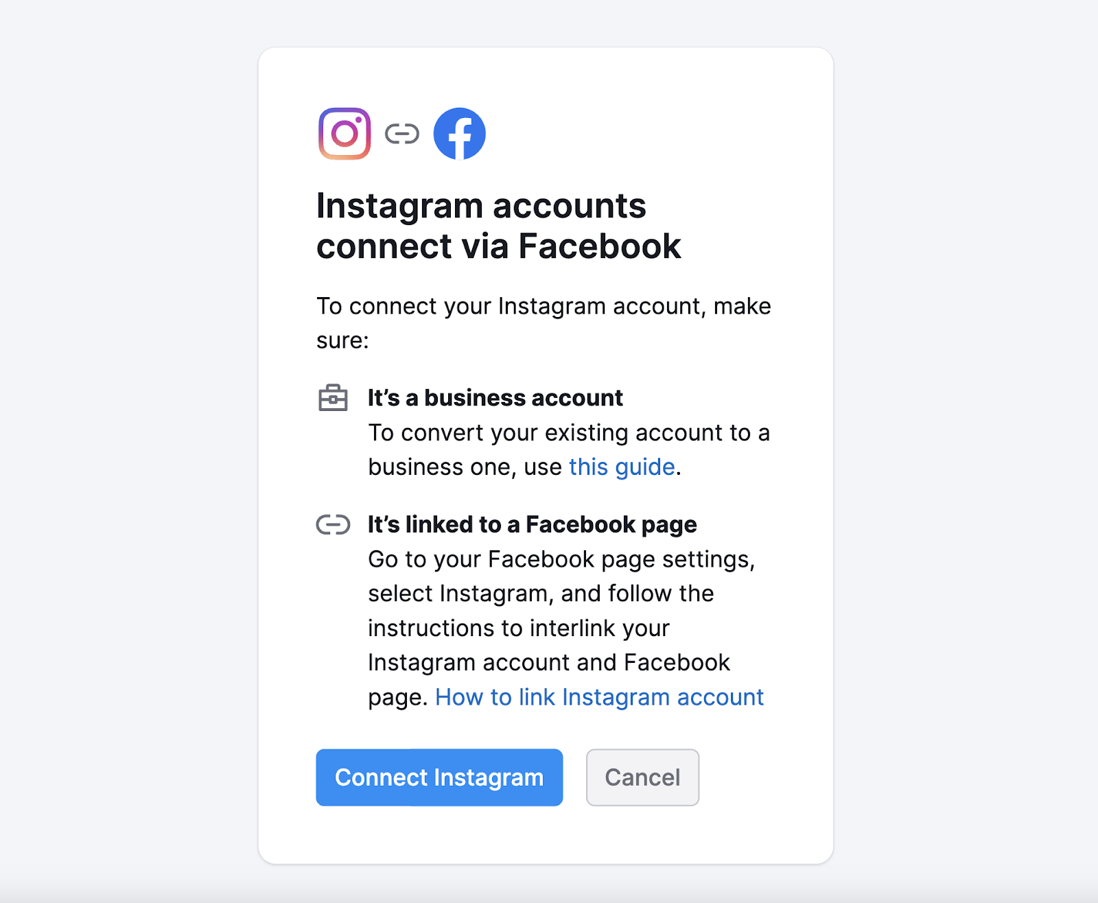 信息 you see right before connecting your Instagram account with 'Semrush社会'.
