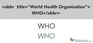 Example of semantic HTML5 tag - abbr