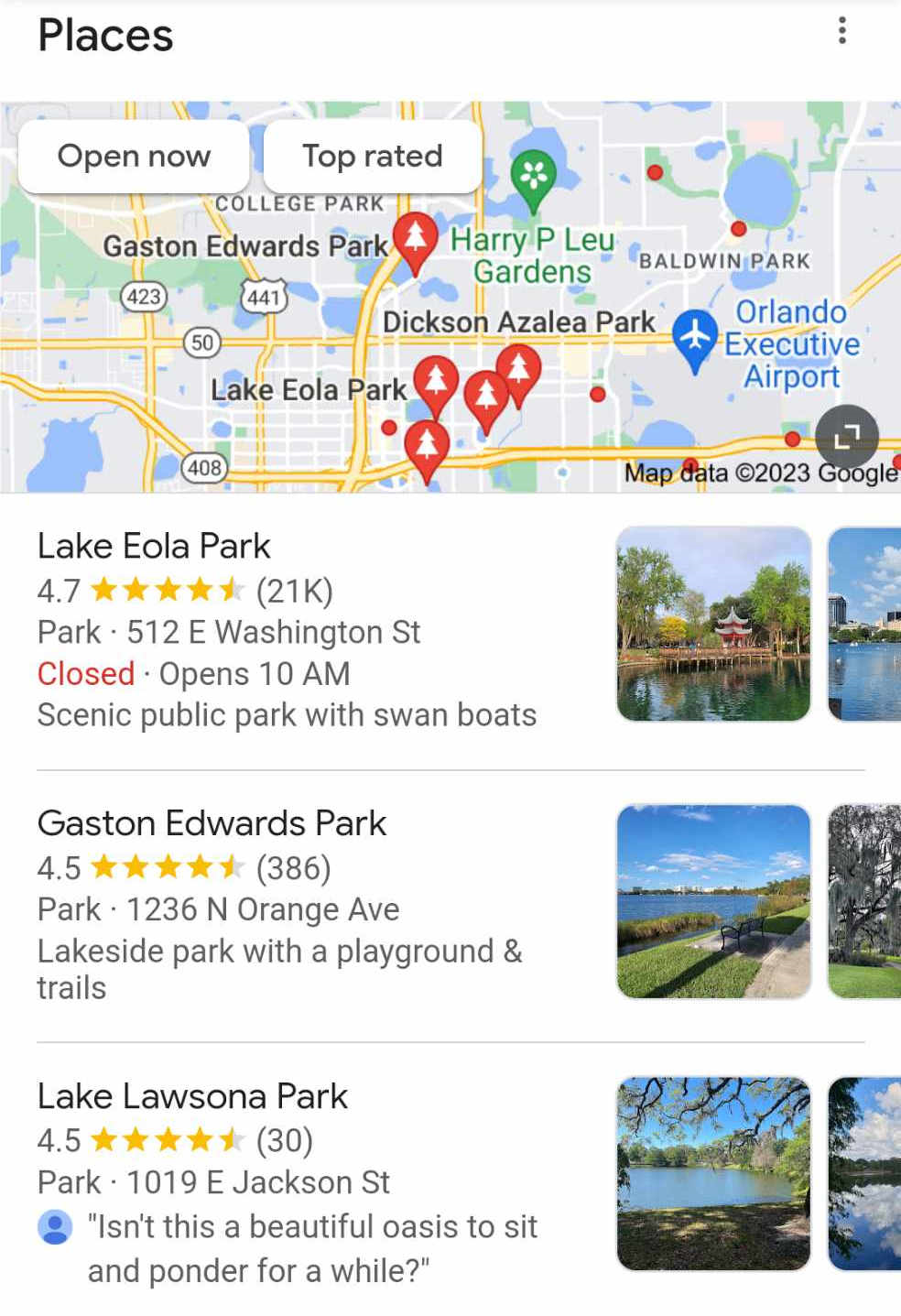 本地包装 results on mobile SERP