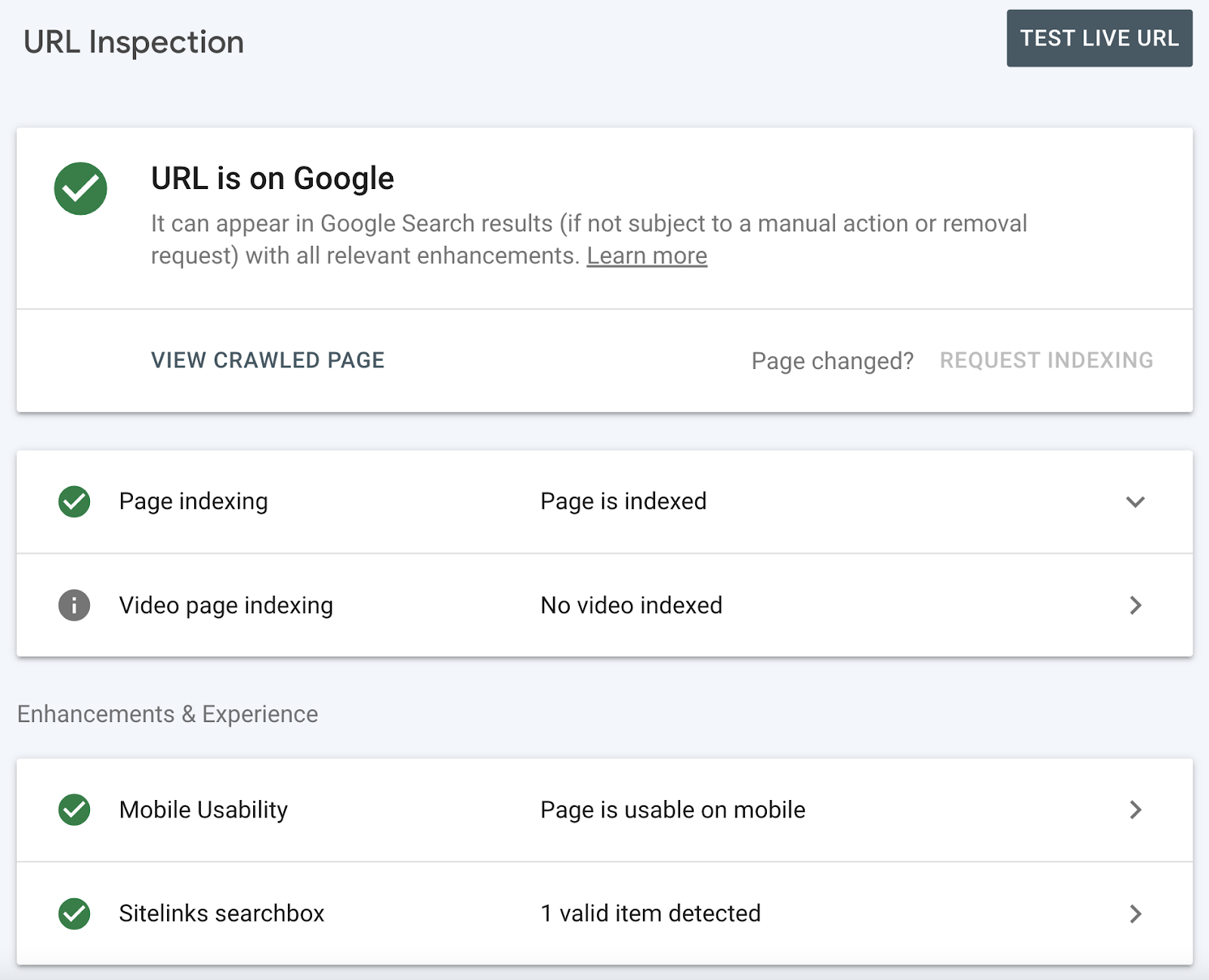 use谷歌搜索控制台 to identify page experience issues