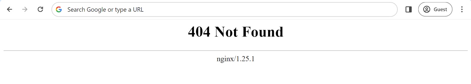 A basic 404 page with
