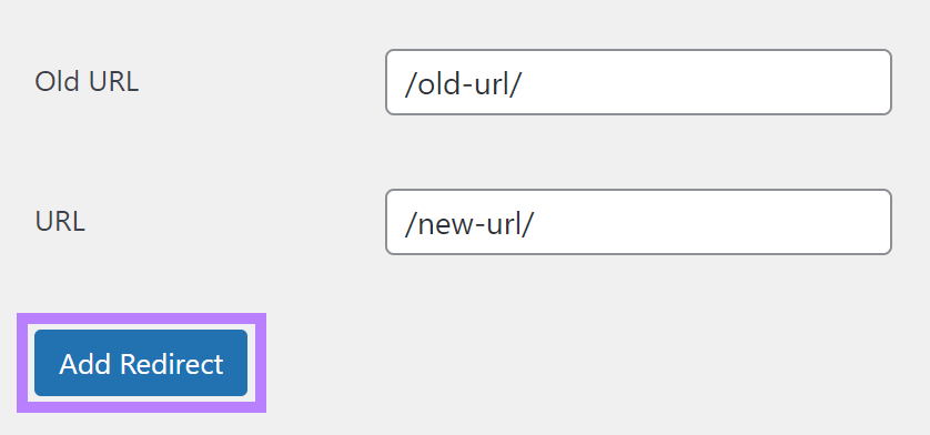 尤斯特搜索引擎优化 WordPress plugin showing old URL redirecting to new URL.