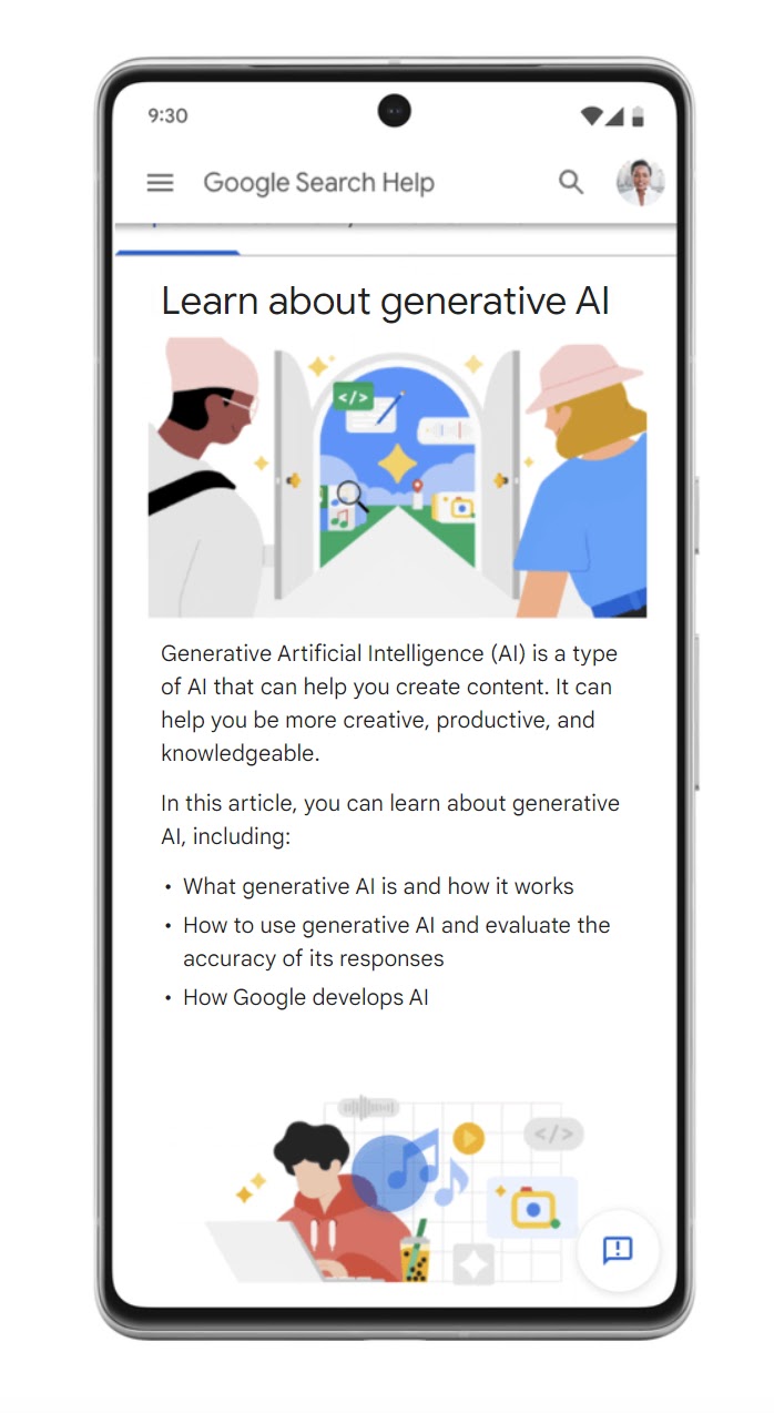 该Keyword's section about learning about generative AI