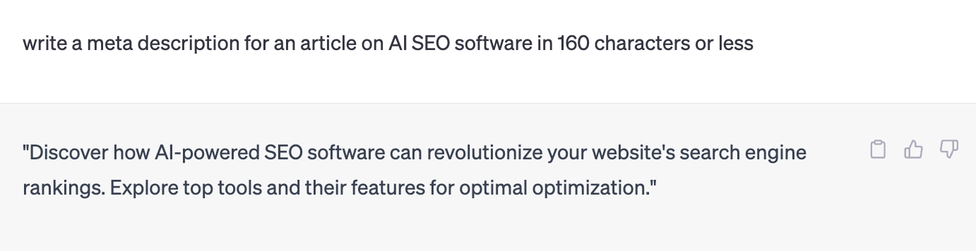 A prompt asking N.聊天,聊天 to write a meta description for an article