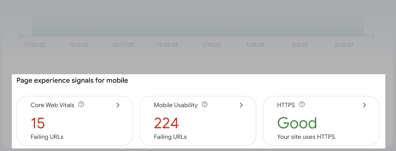 页面 experience signals for mobile overview