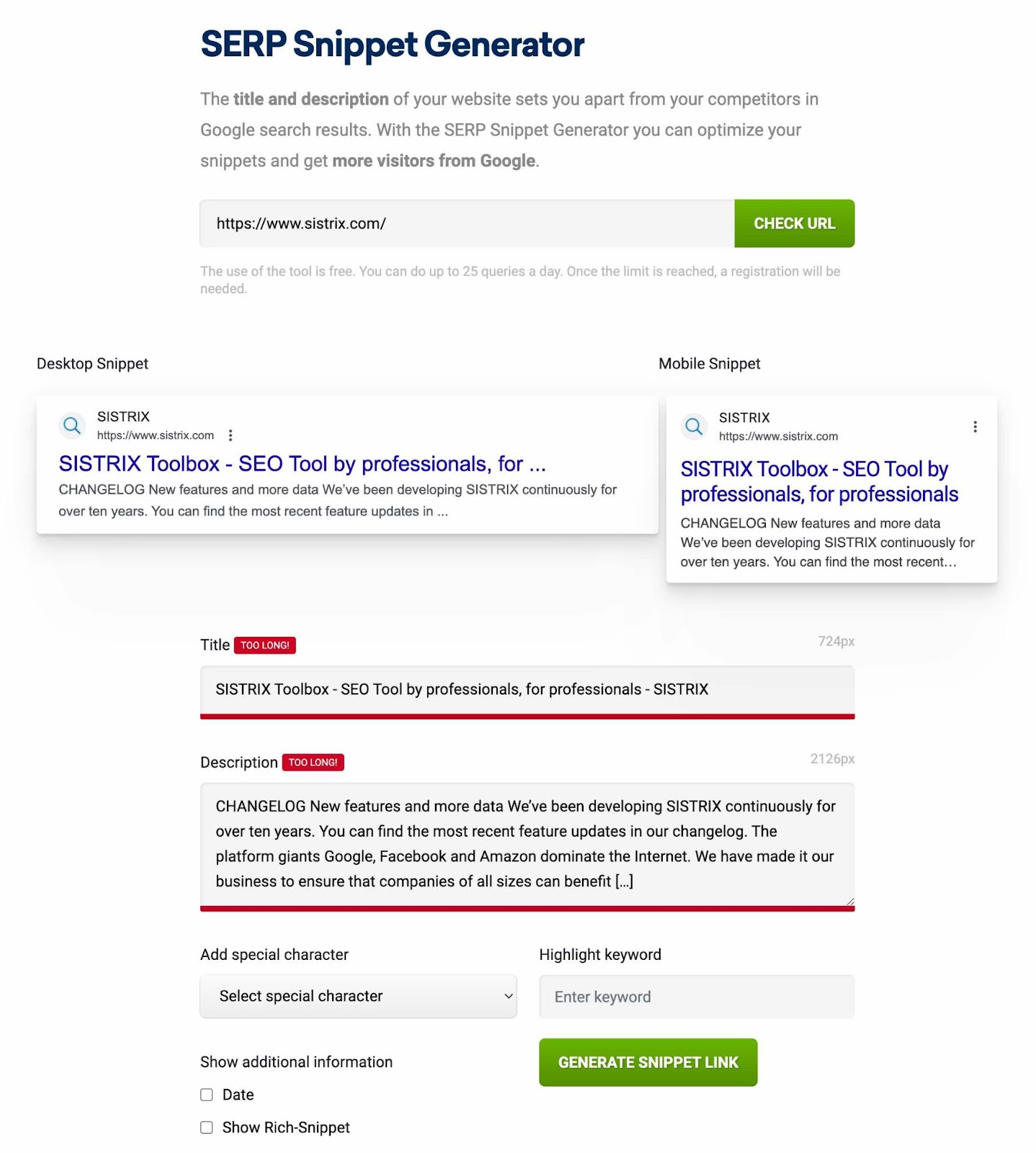 SERP preview showing 