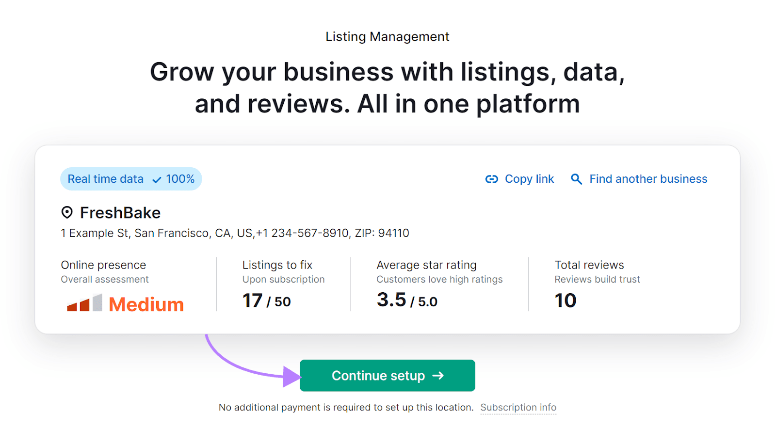 An overview of FreshBake's online presence in 上市管理 tool