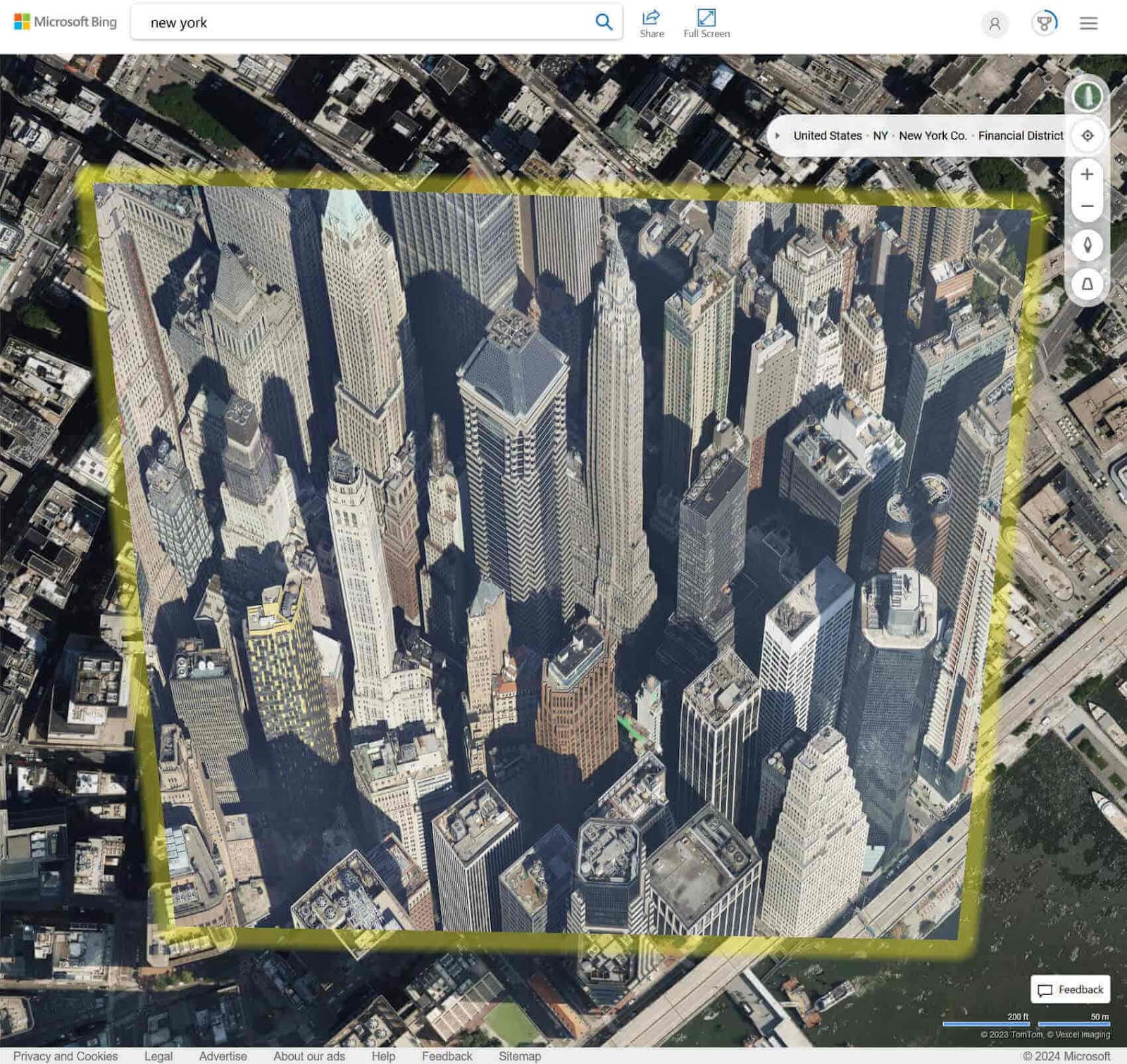 Bird’s Eye View feature shown on 必应地图