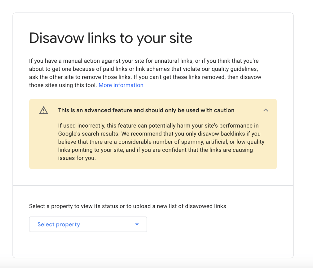 Google recommendation on
