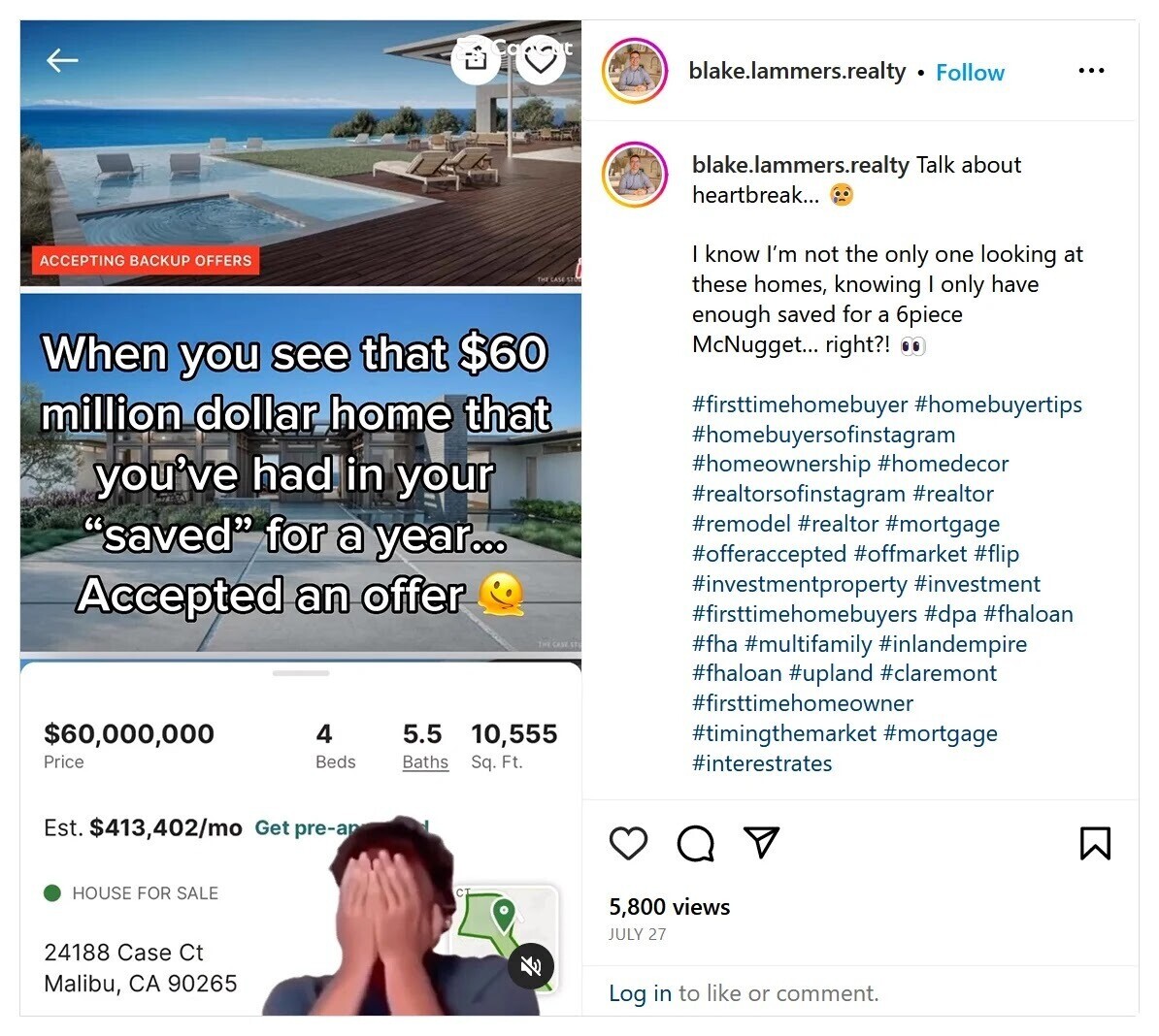 An 例子： of a real estate meme