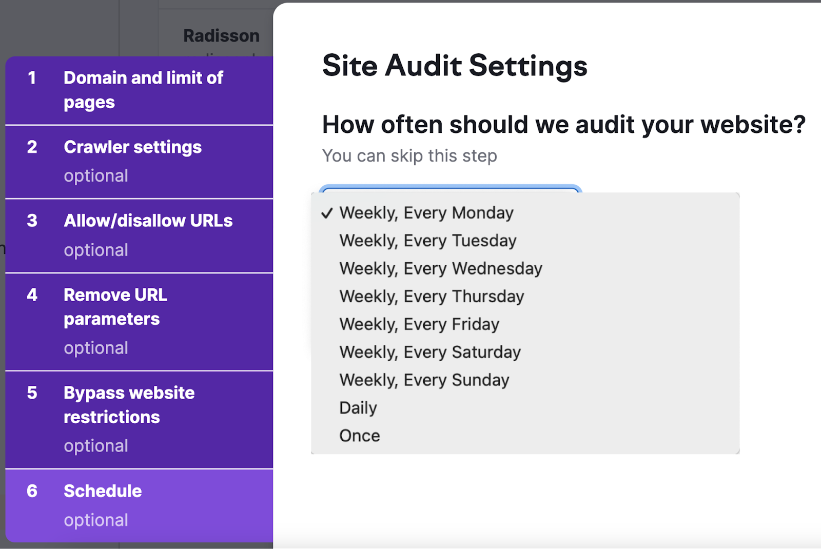 现场审核 scheduling options