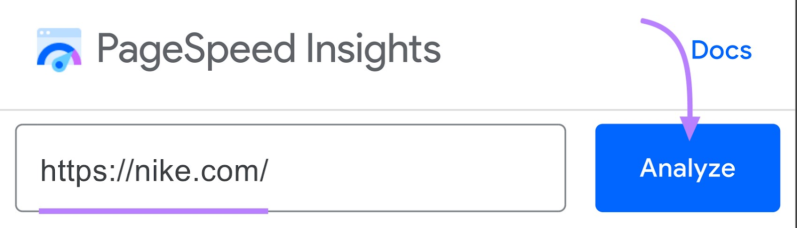 谷歌网页速度洞察 search bar