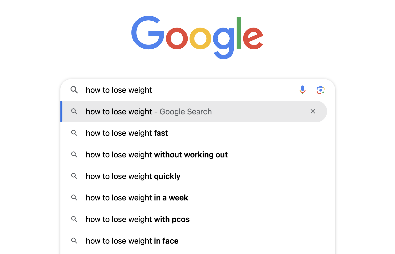 Autcomplete for google search 