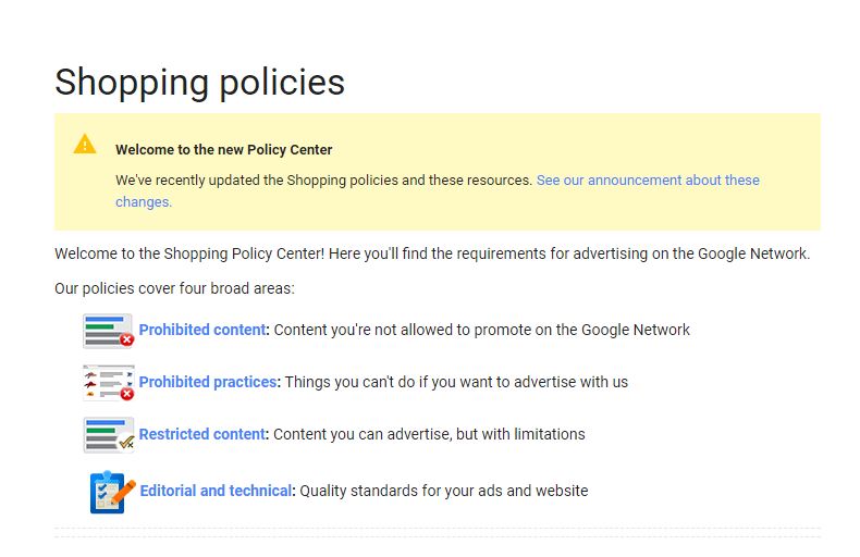 Google商家中心政策