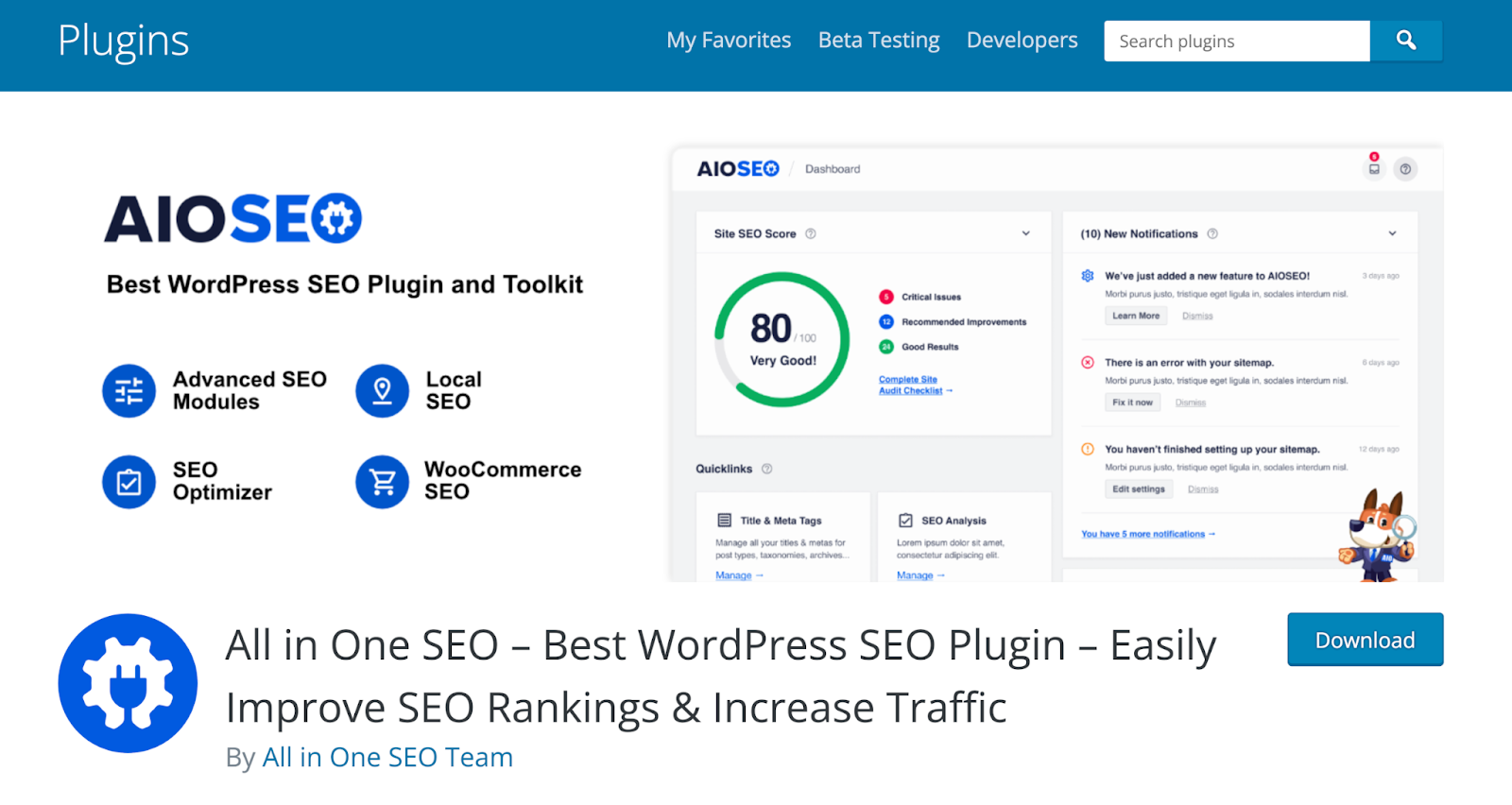 所有在一个搜索引擎优化 plugin