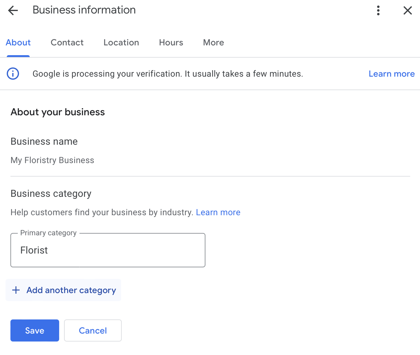 Business information 