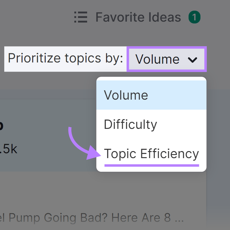 “通过以下方式确定主题的优先级” drop-down menu