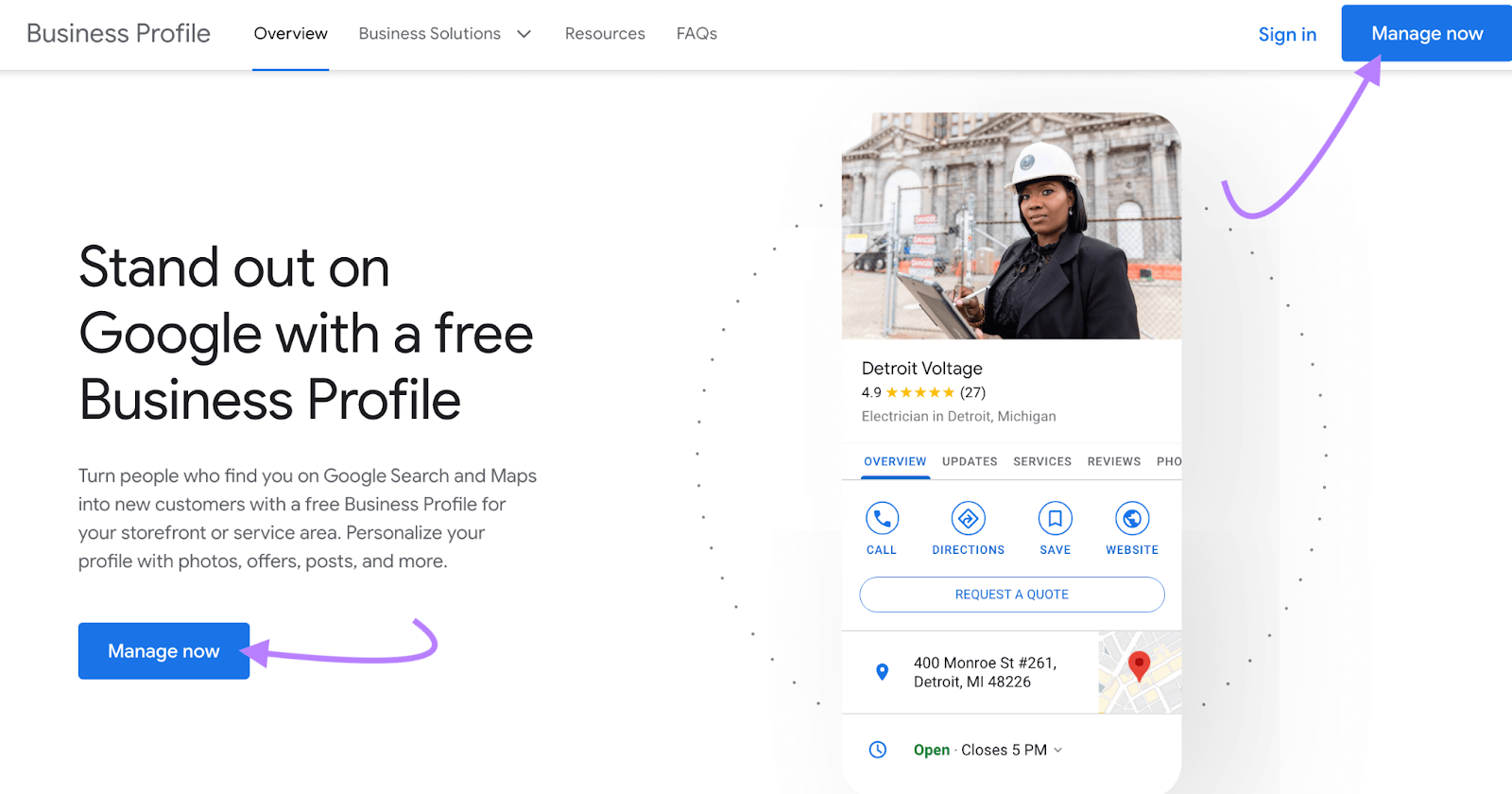 谷歌业务简介 landing page
