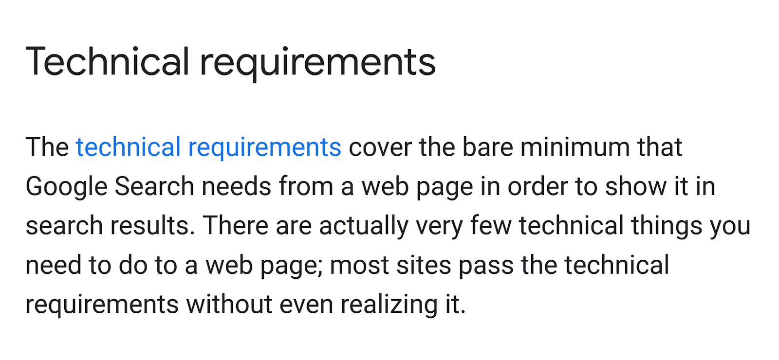 谷歌搜索要点 requirements