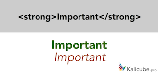 Example of semantic HTML5 tag - strong