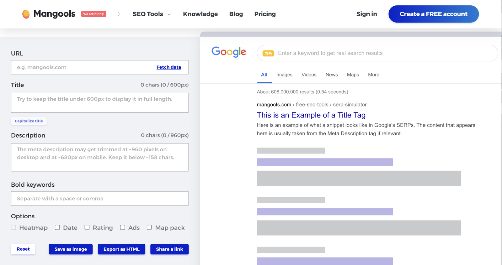 Mangools google serp 预览工具 page
