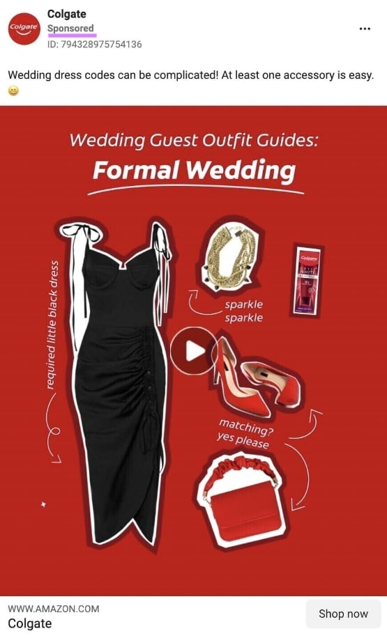 Ad ad from Colgate with 