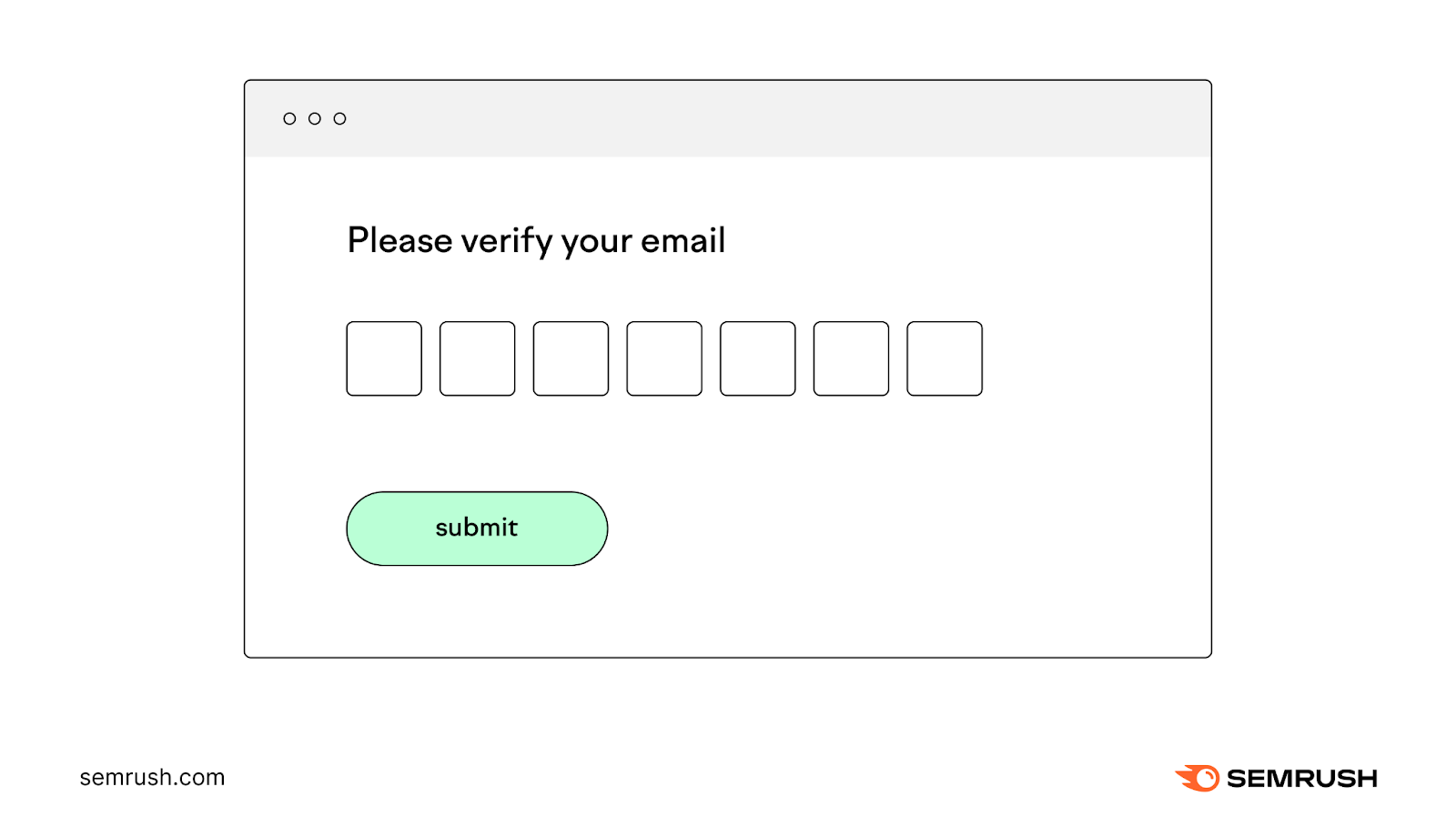 A confirmation page, with
