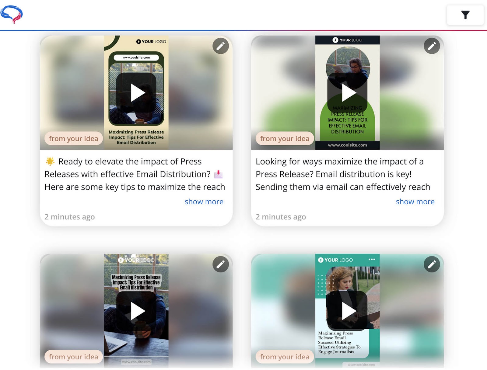 ready-made posts examples generated in AI社交内容生成器