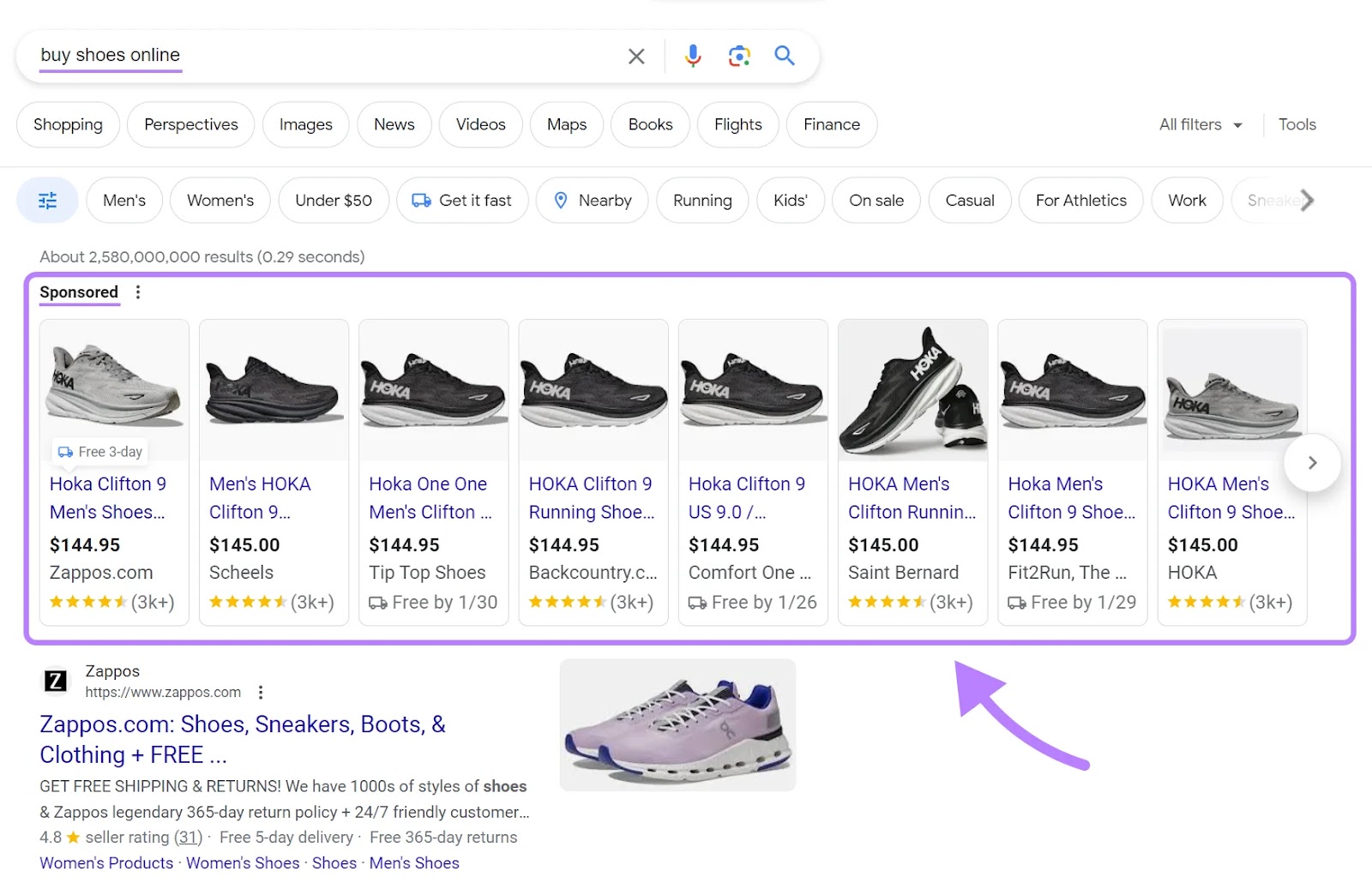 Product listing ads for 
