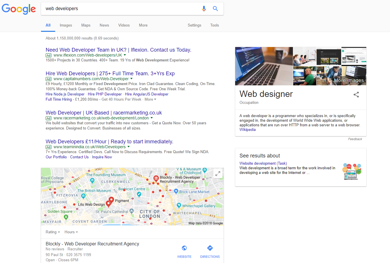Search 意图 results