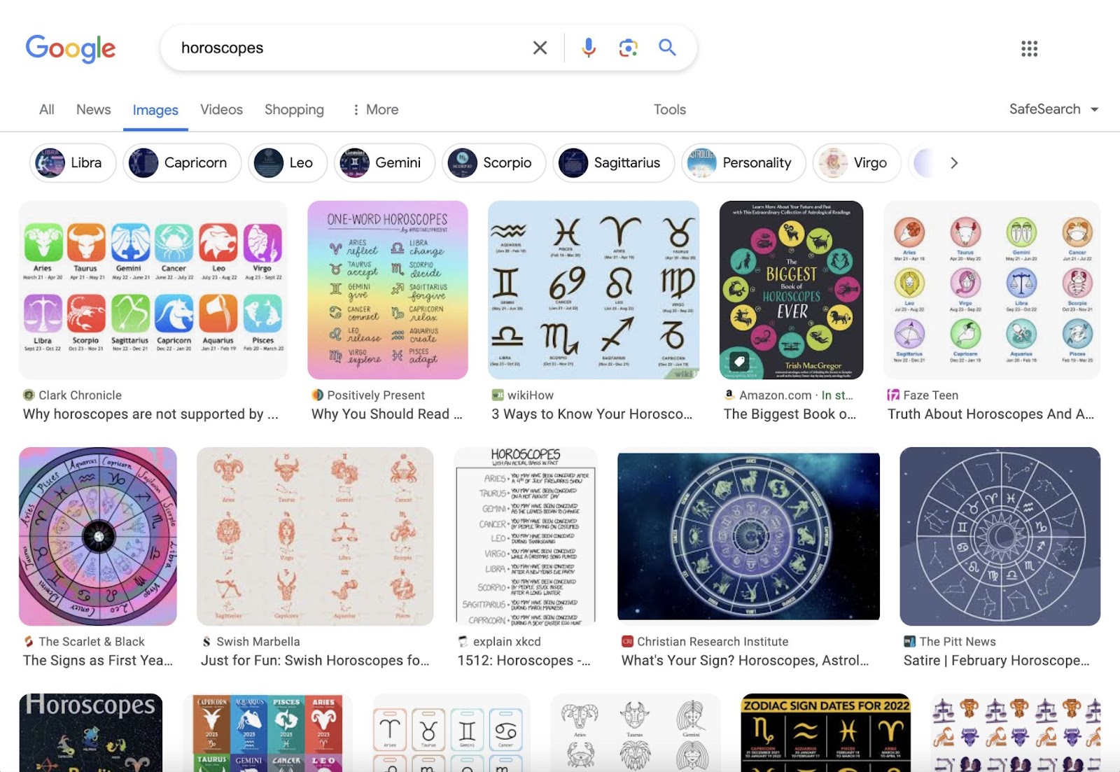 Google “图像” results for
