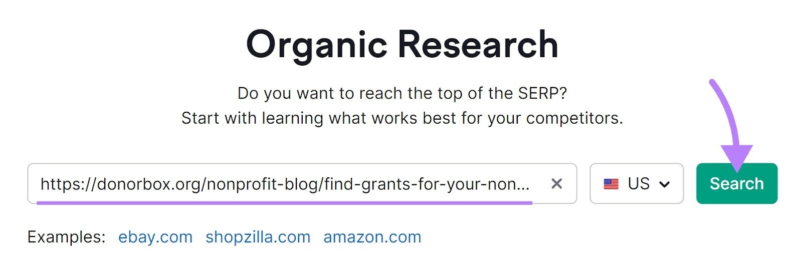 有机研究 tool search bar